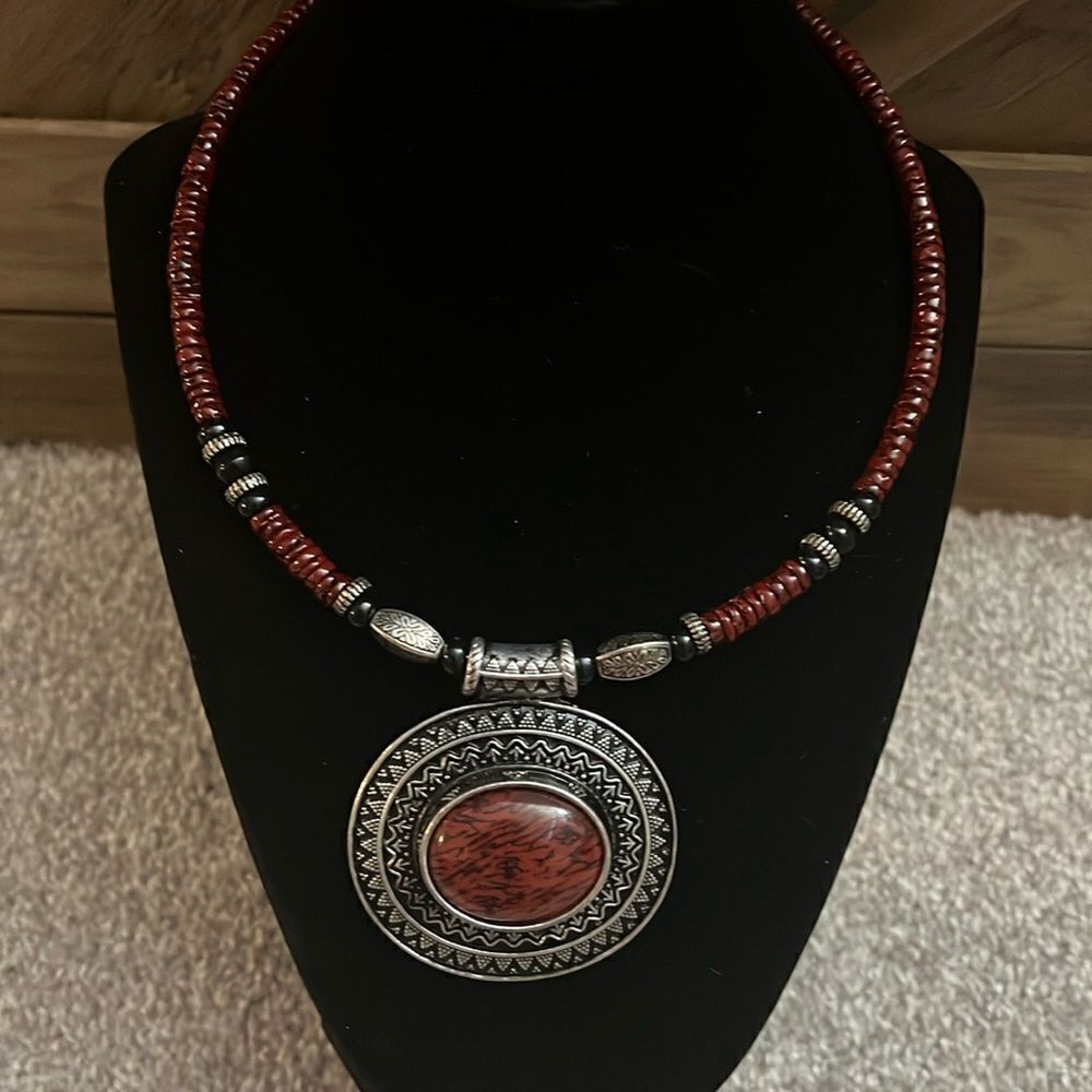 Premier Designs Red Spice Necklace New in Box
